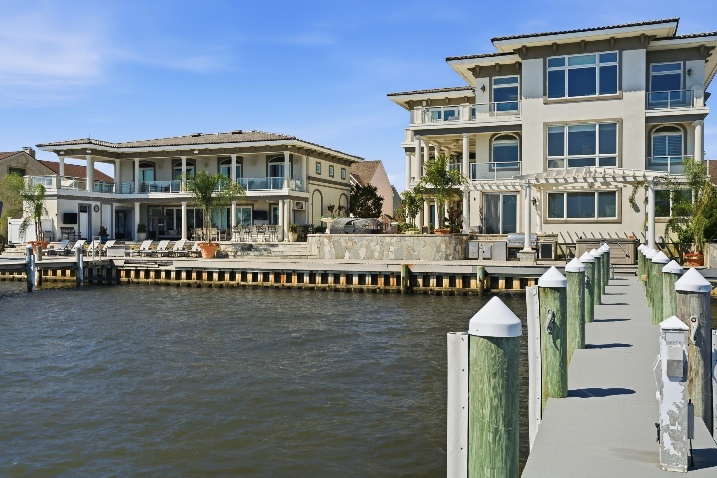 estate grounds and private dock along Barnegat Bay